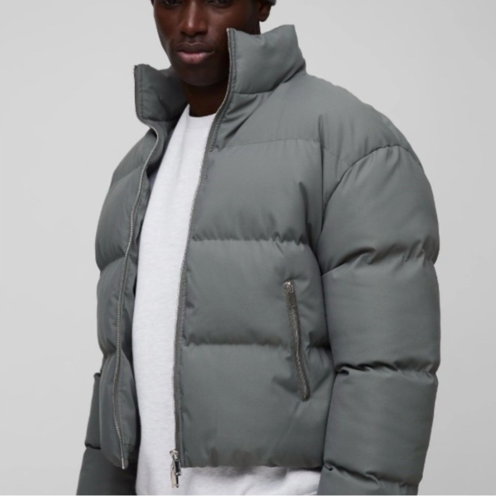Fashion Bug Men's Charcoal Puffer Jacket